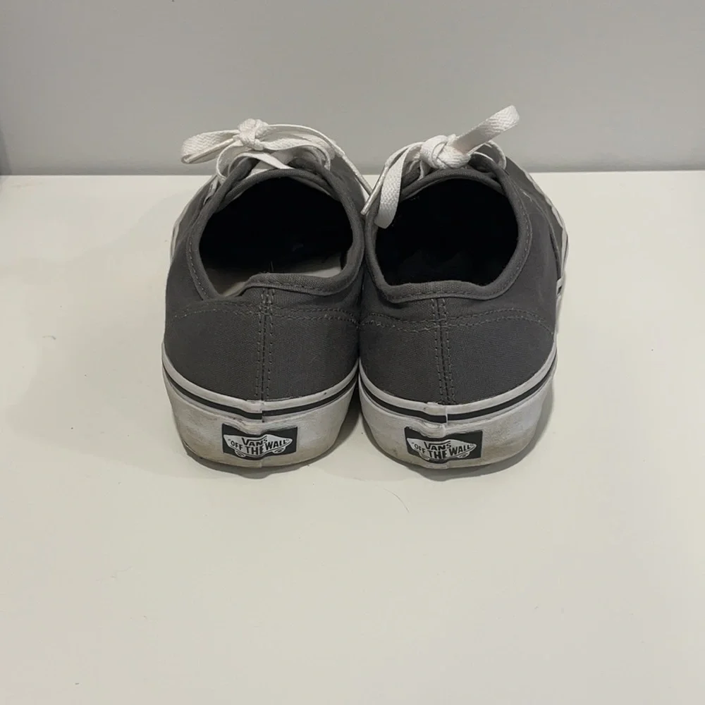 Vans Gray Canvas Low-Top Sneakers